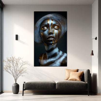 Dark White - Tablou Sticla Securizata - NO33