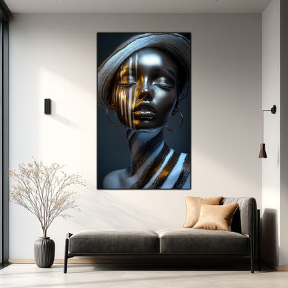 Dark White - Tablou Sticla Securizata - NO38