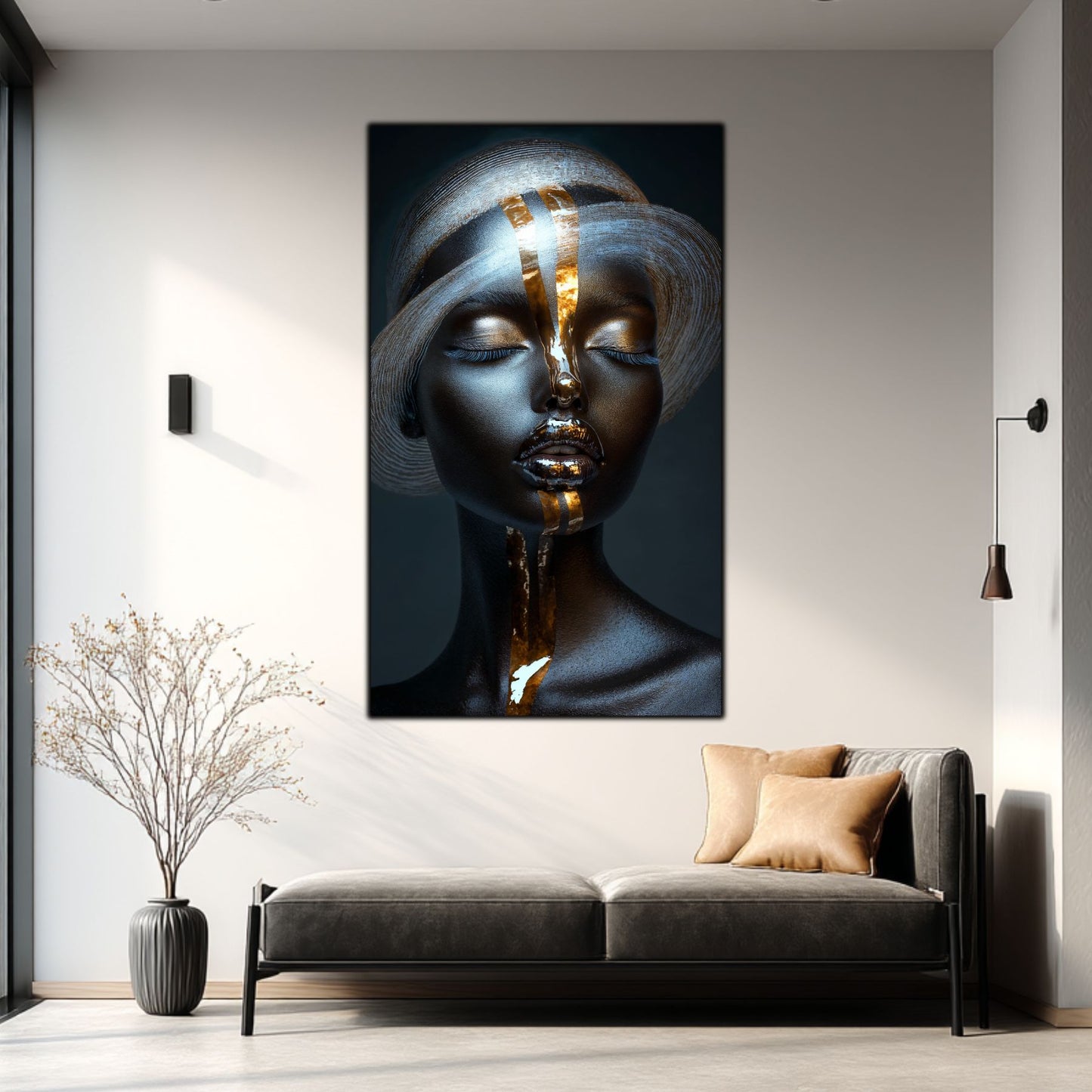 Dark White - Tablou Sticla Securizata - NO39