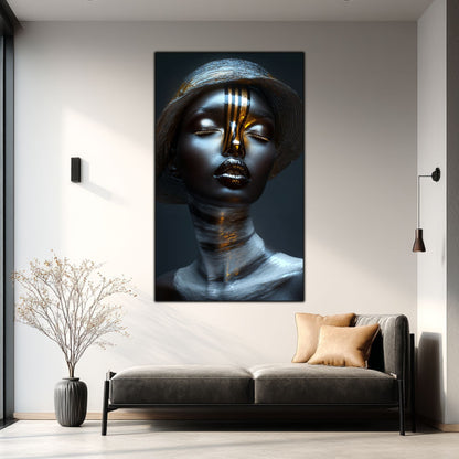 Dark White - Tablou Sticla Securizata - NO37