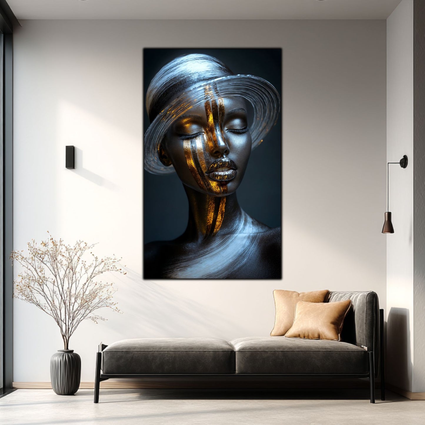 Dark White - Tablou Sticla Securizata - NO31