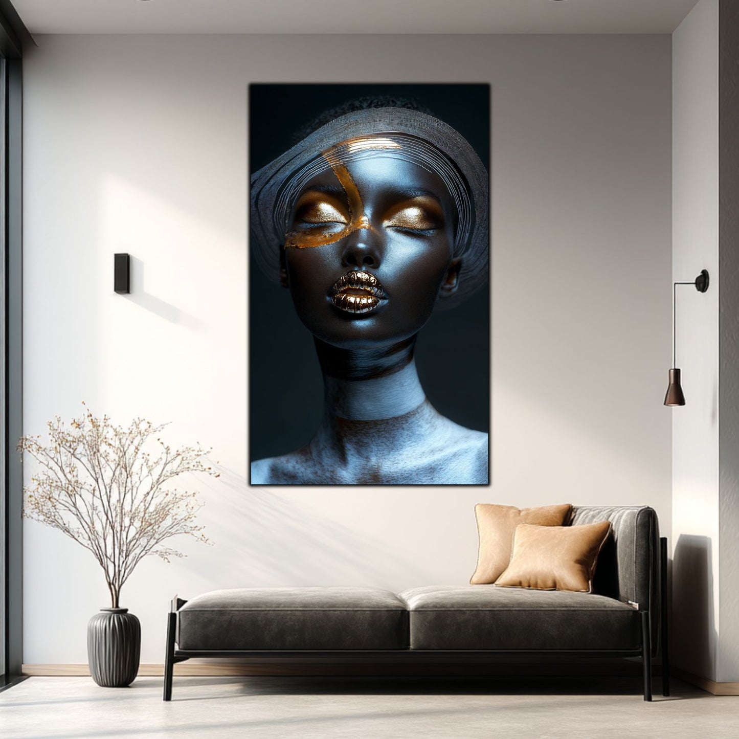 Dark White - Tablou Sticla Securizata - NO42