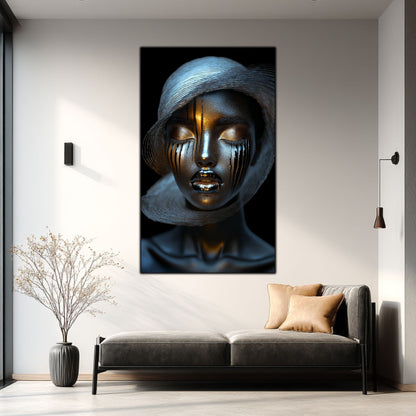 Dark White - Tablou Sticla Securizata - NO32