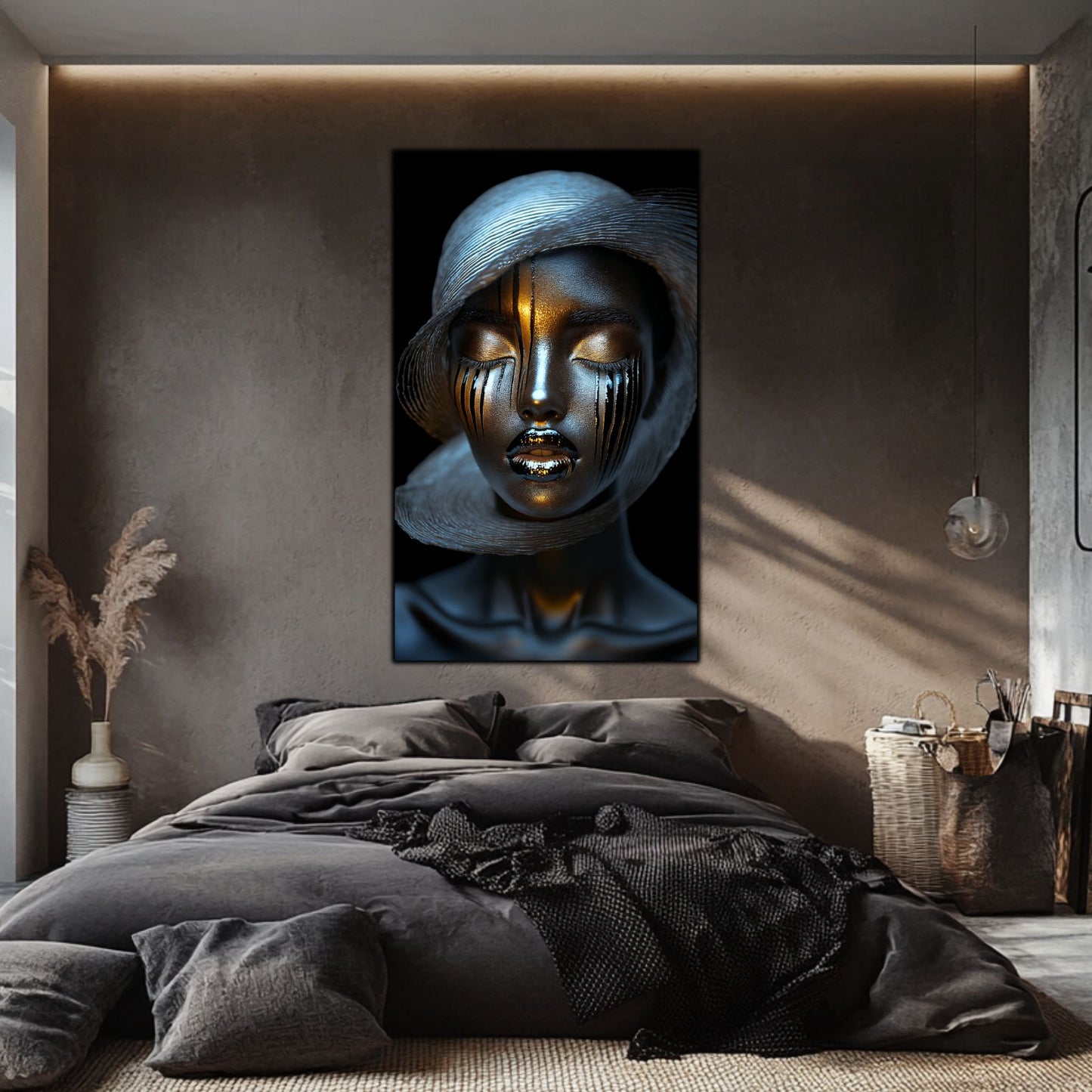 Dark White - Tablou Sticla Securizata - NO32