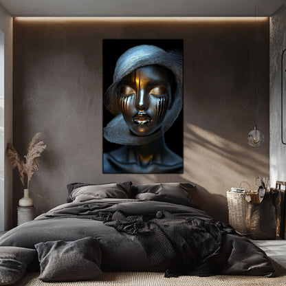 Dark White - Tablou Sticla Securizata - NO32