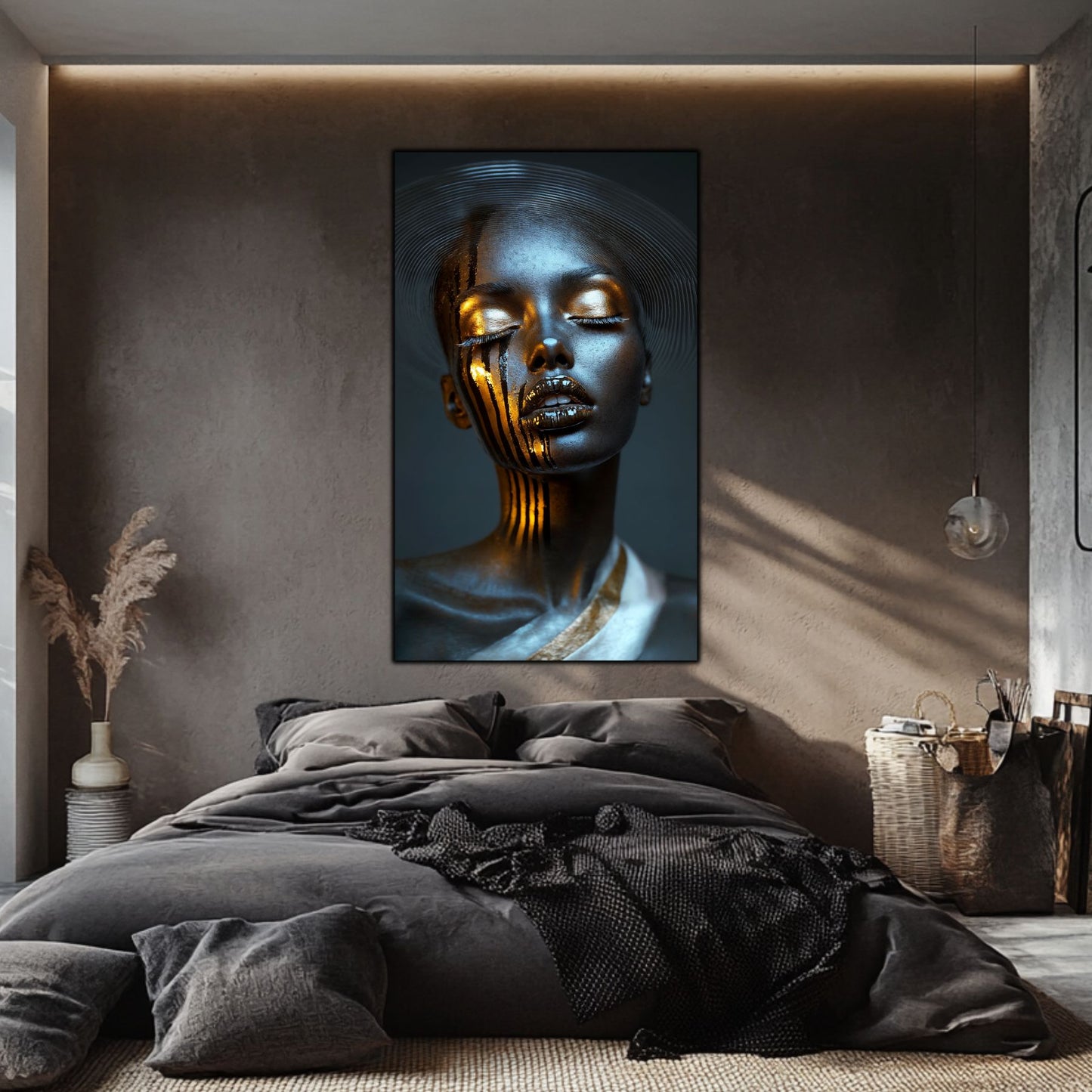 Dark White - Tablou Sticla Securizata - NO36