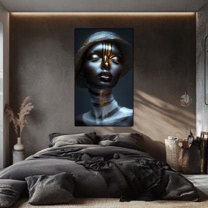 Dark White - Tablou Sticla Securizata - NO37