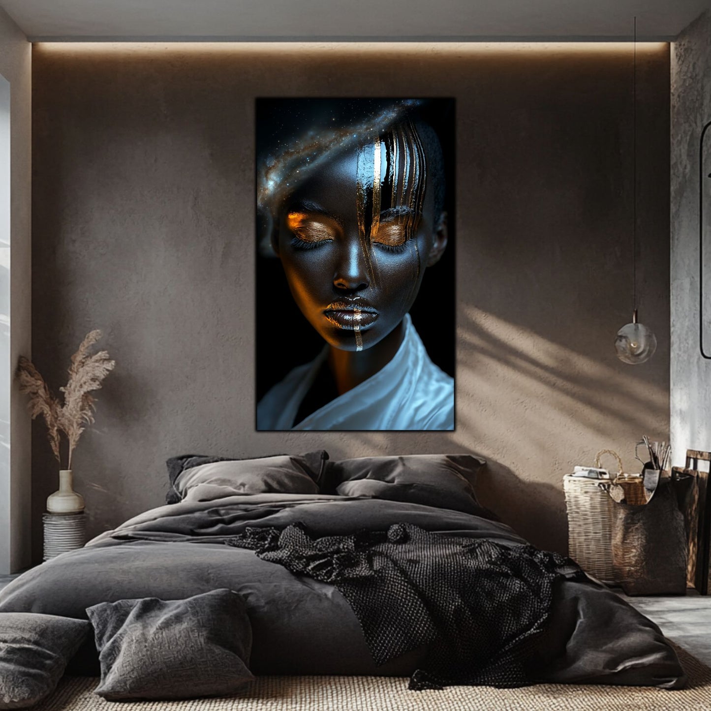 Dark White - Tablou Sticla Securizata - NO40