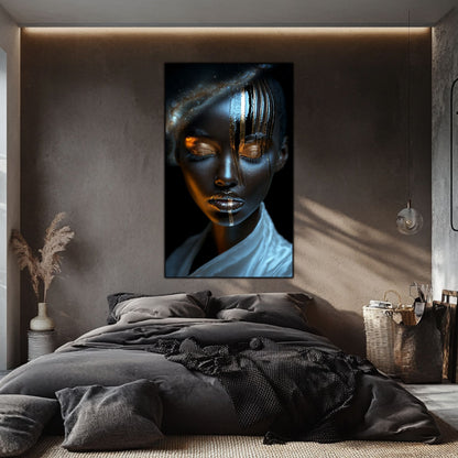 Dark White - Tablou Sticla Securizata - NO40