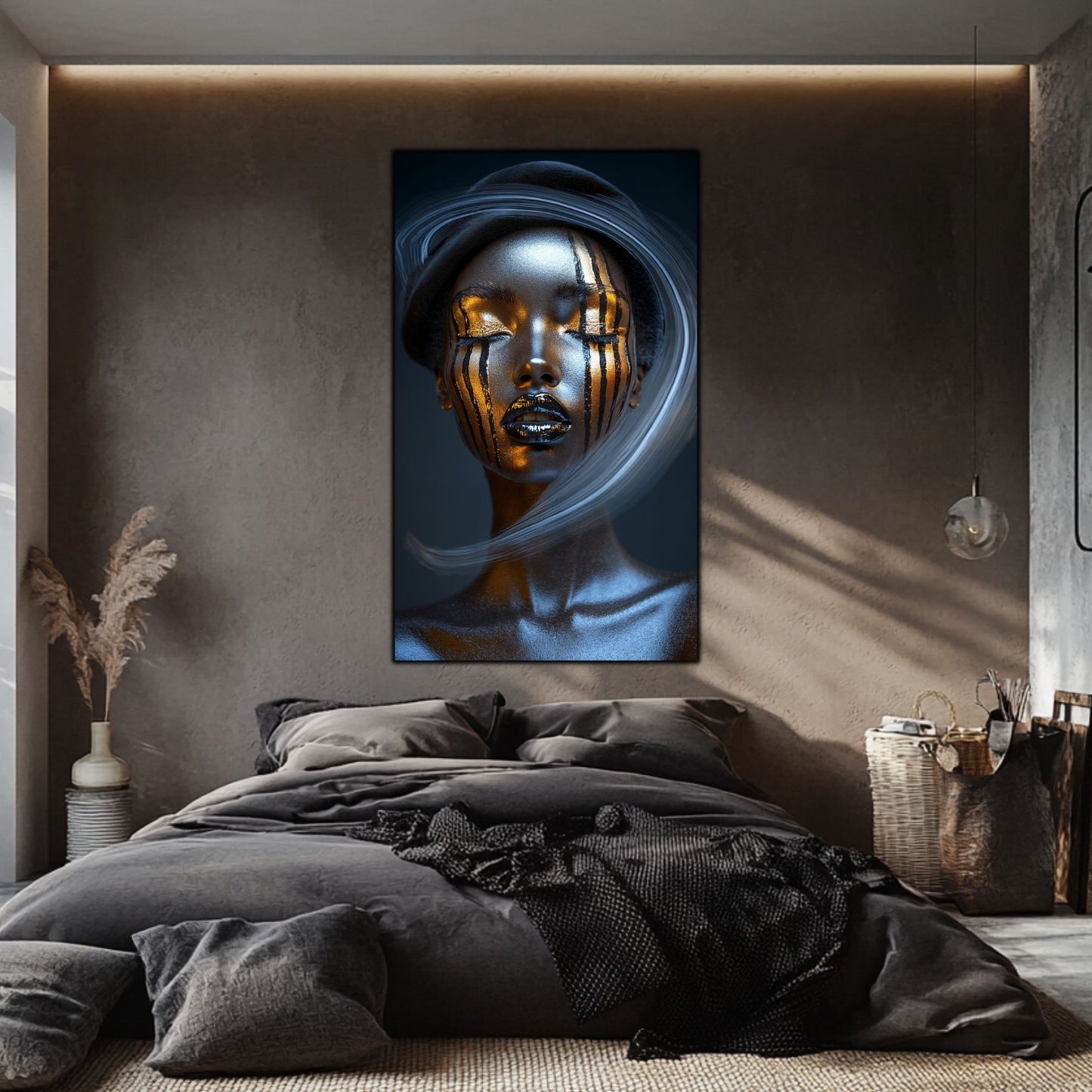 Dark White - Tablou Sticla Securizata - NO34