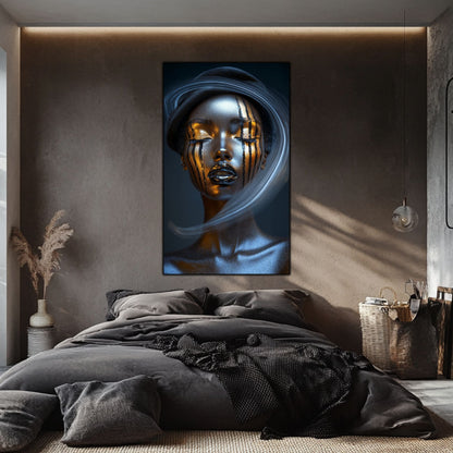 Dark White - Tablou Sticla Securizata - NO34