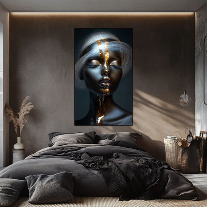 Dark White - Tablou Sticla Securizata - NO39