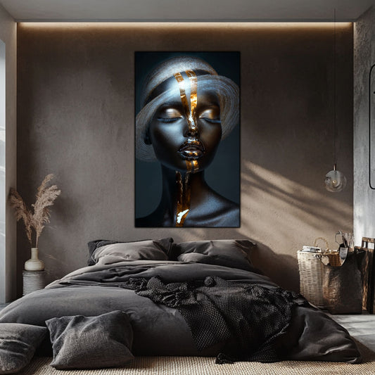 Dark White - Tablou Sticla Securizata - NO39