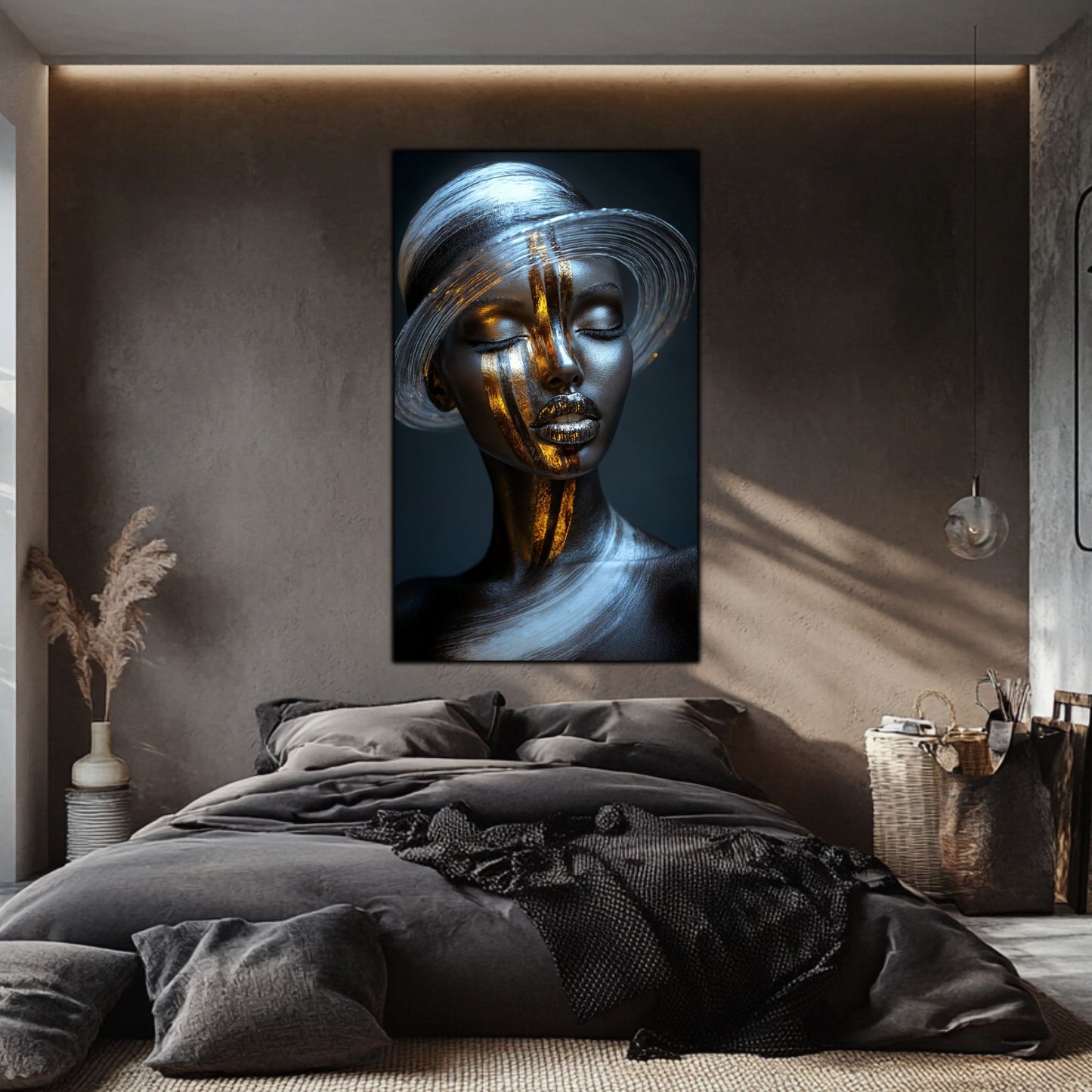 Dark White - Tablou Sticla Securizata - NO31