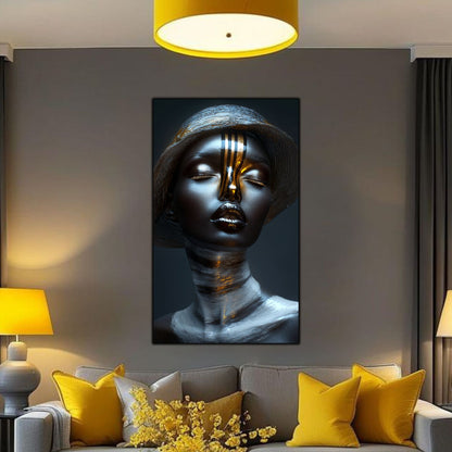 Dark White - Tablou Sticla Securizata - NO37