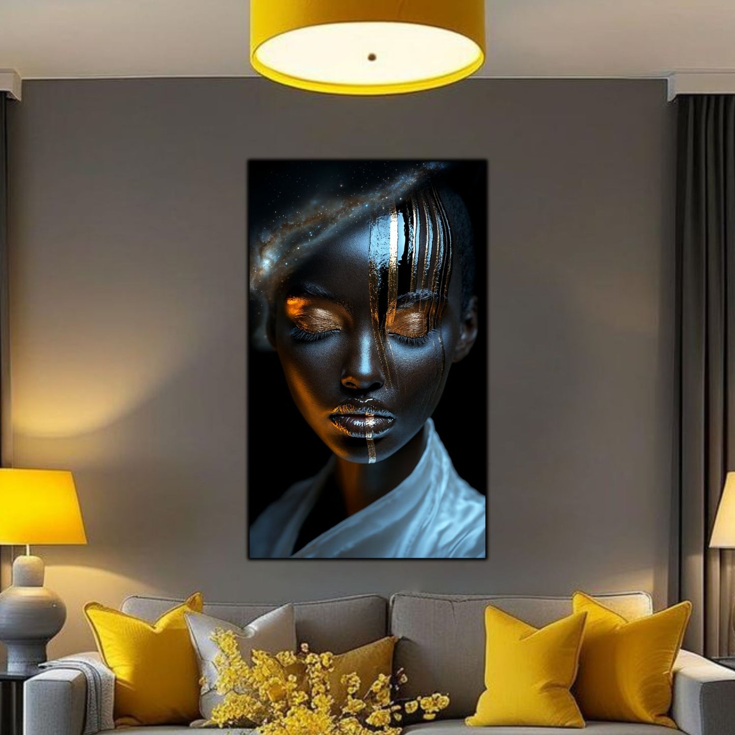 Dark White - Tablou Sticla Securizata - NO40