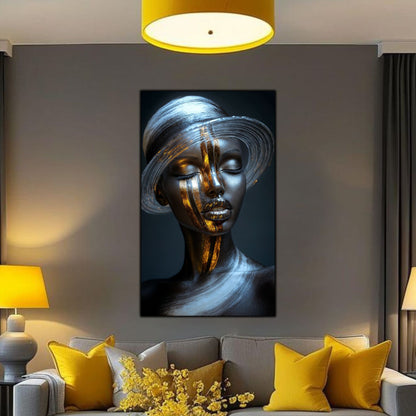 Dark White - Tablou Sticla Securizata - NO31