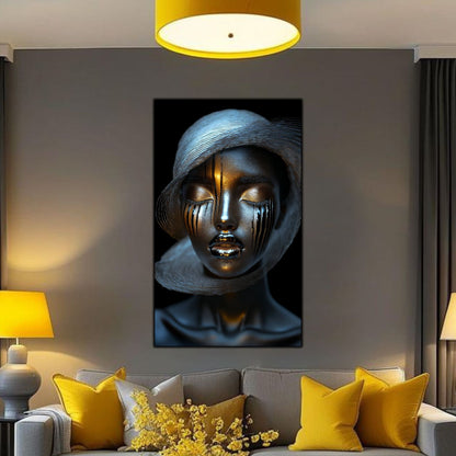 Dark White - Tablou Sticla Securizata - NO32