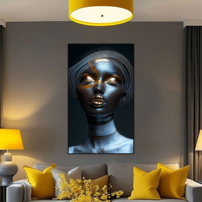 Dark White - Tablou Sticla Securizata - NO42