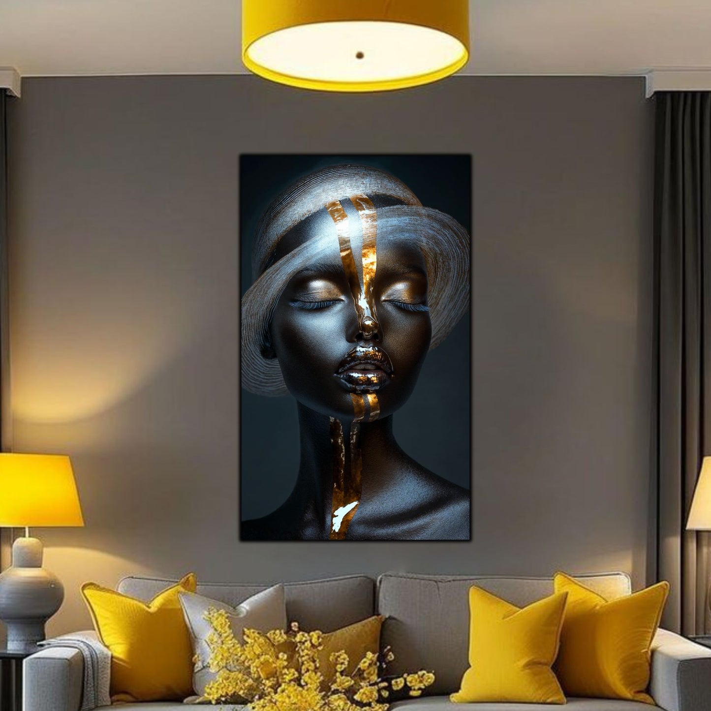 Dark White - Tablou Sticla Securizata - NO39