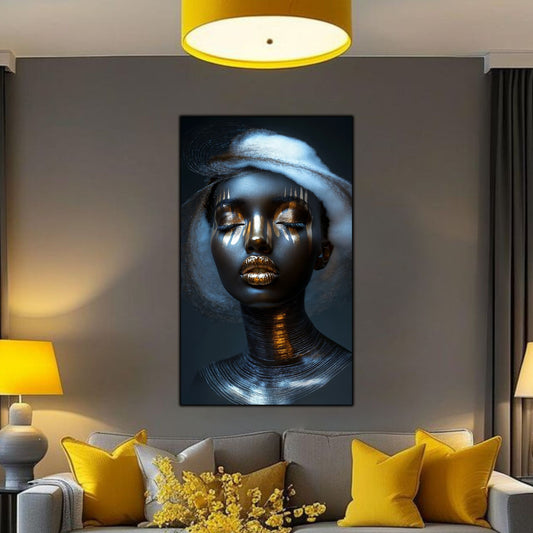 Dark White - Tablou Sticla Securizata - NO35