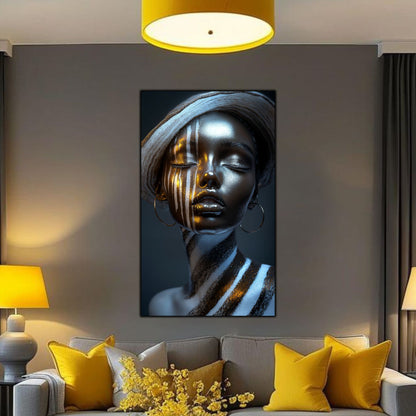 Dark White - Tablou Sticla Securizata - NO38