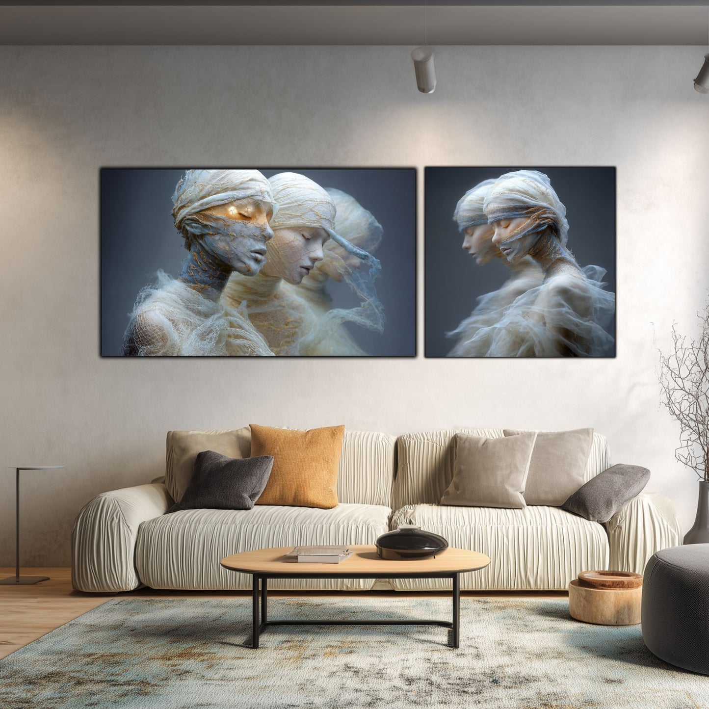 Set 2 Tablouri Decorative Premium - „Fractured Dream” - No14