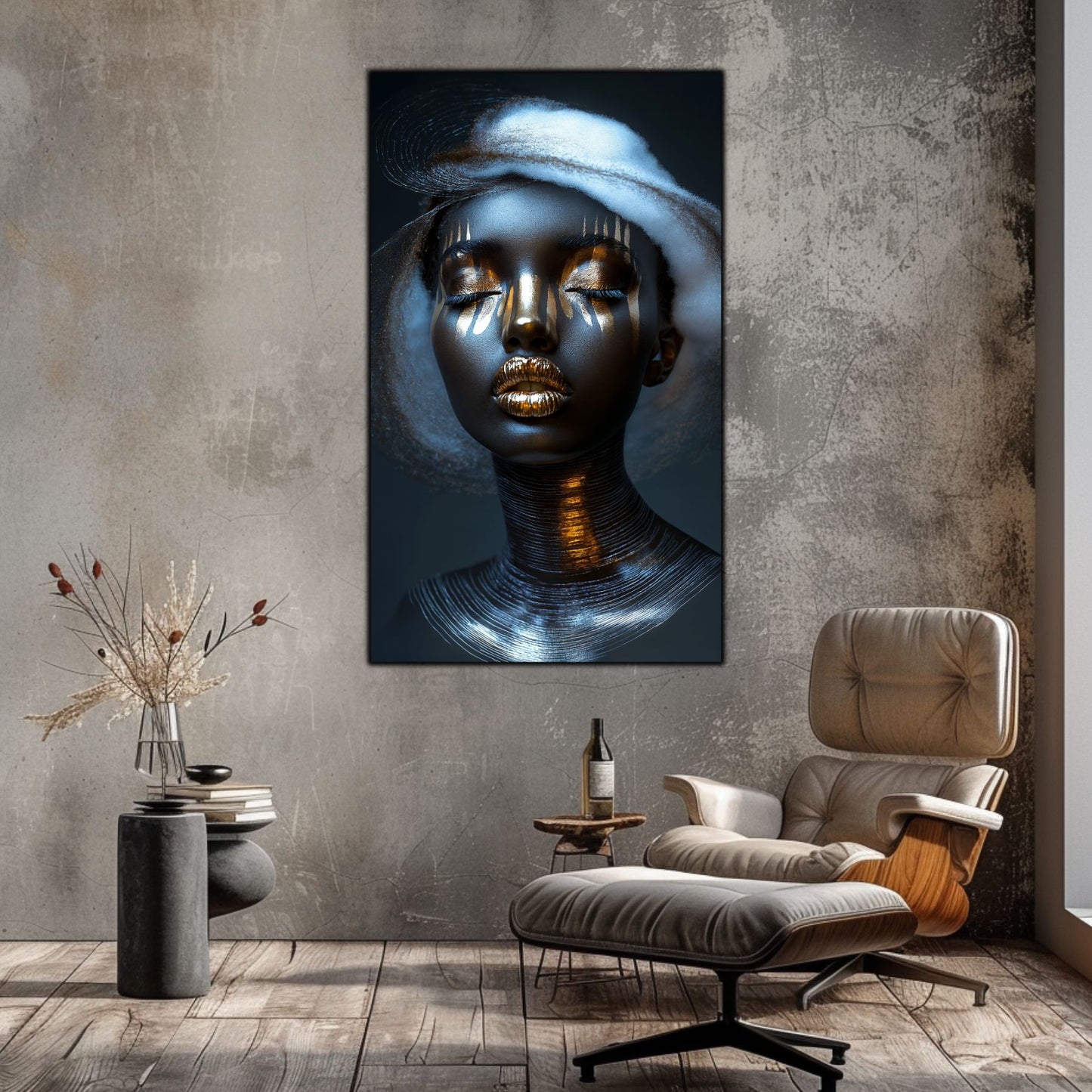 Dark White - Tablou Sticla Securizata - NO35