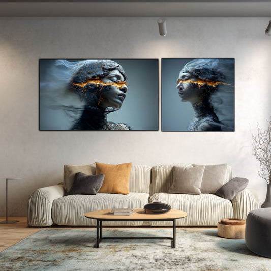 Set 2 Tablouri Decorative Premium - „Fractured Dream” - No11
