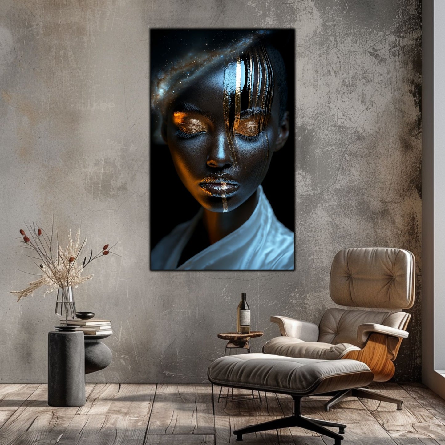 Dark White - Tablou Sticla Securizata - NO40