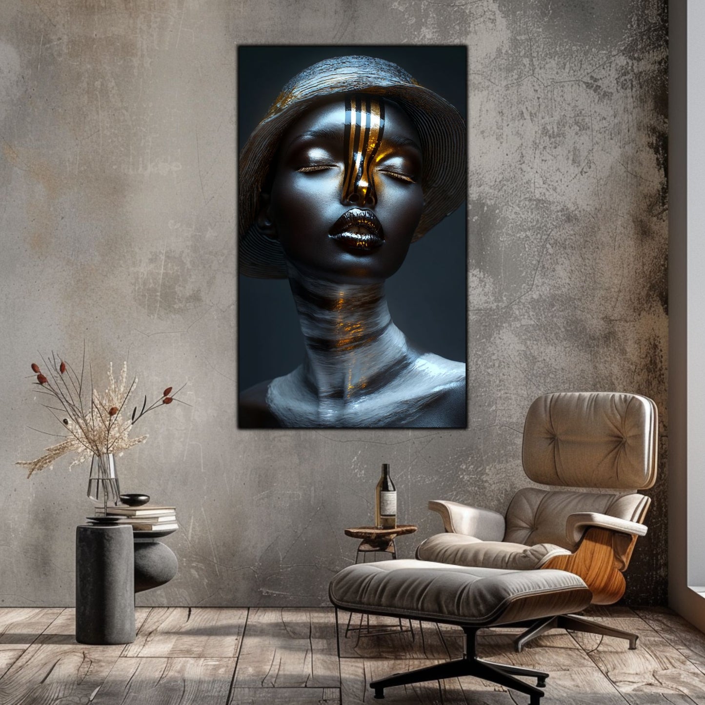 Dark White - Tablou Sticla Securizata - NO37