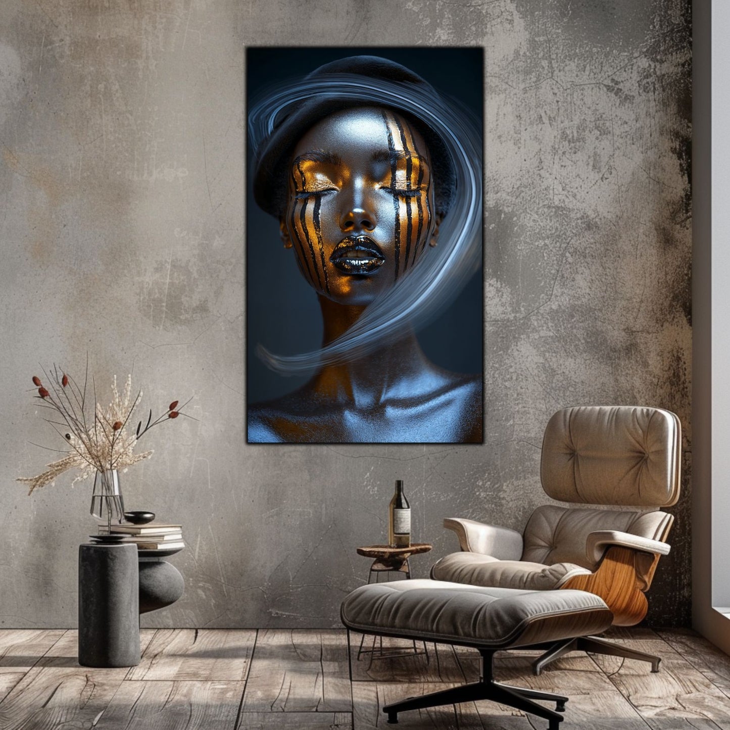 Dark White - Tablou Sticla Securizata - NO34