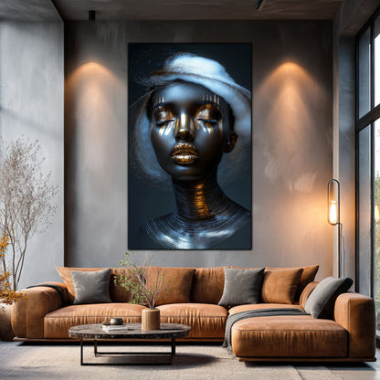 Dark White - Tablou Sticla Securizata - NO35