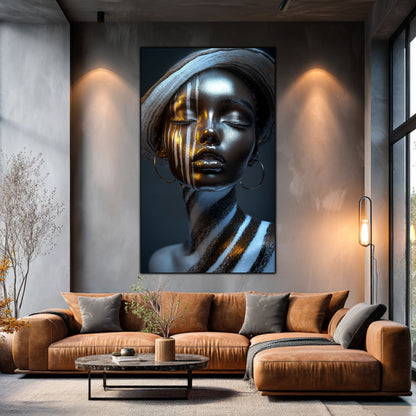 Dark White - Tablou Sticla Securizata - NO38