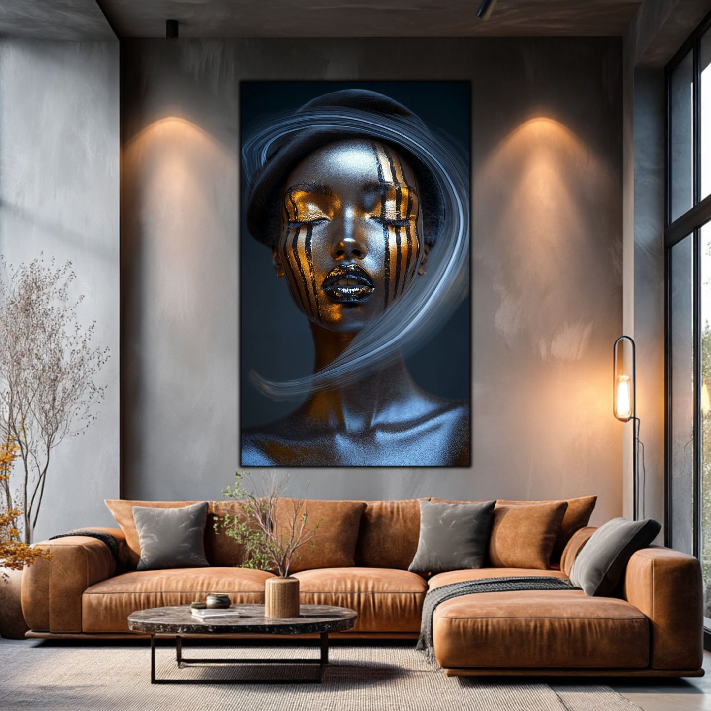 Dark White - Tablou Sticla Securizata - NO34