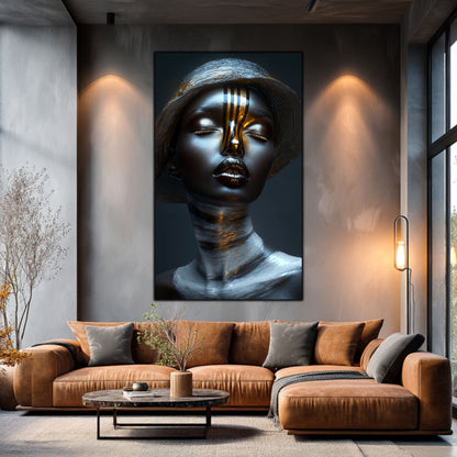 Dark White - Tablou Sticla Securizata - NO37