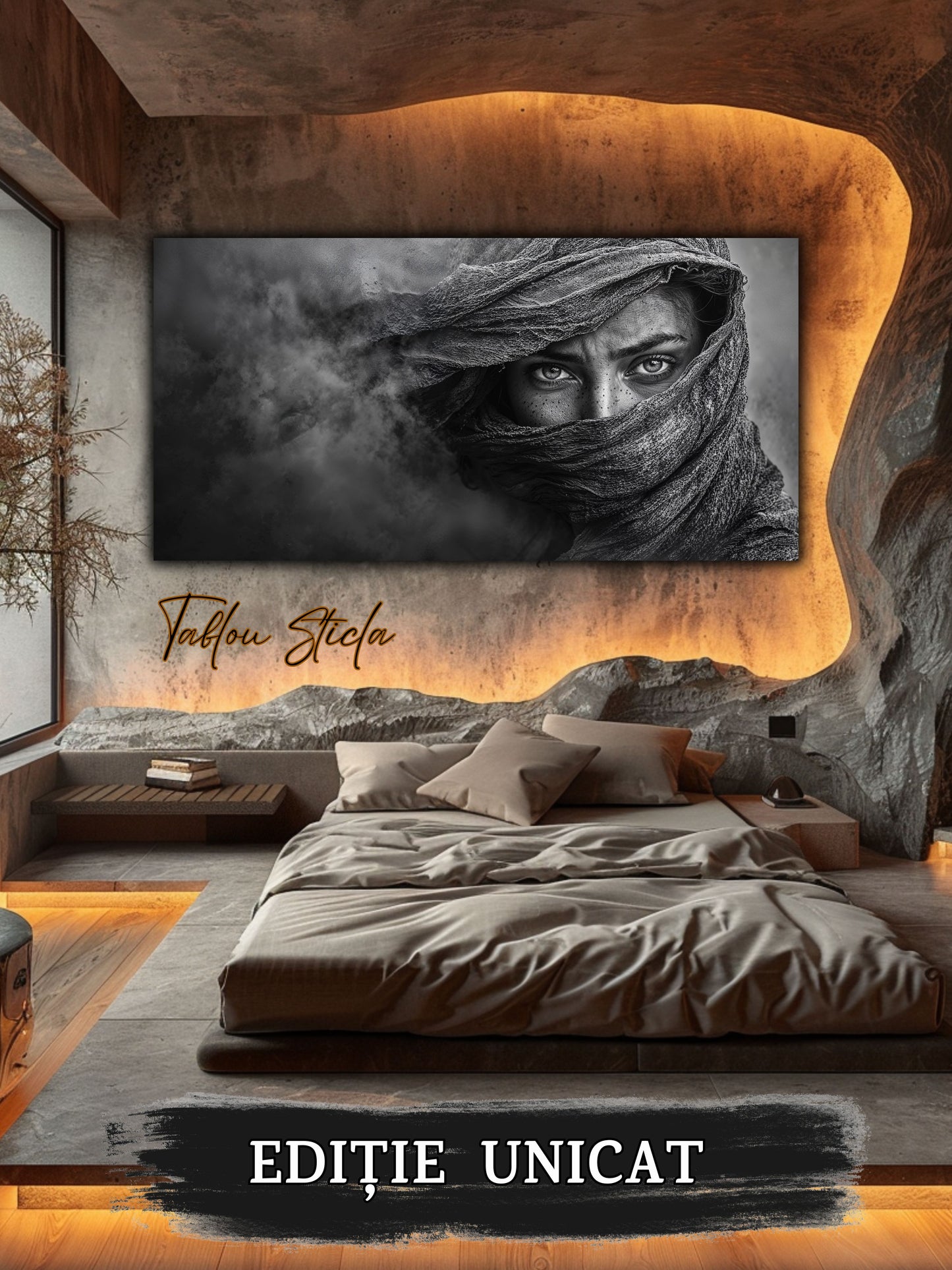 Tablou Sticla Securizata - Dark Shadows - 03