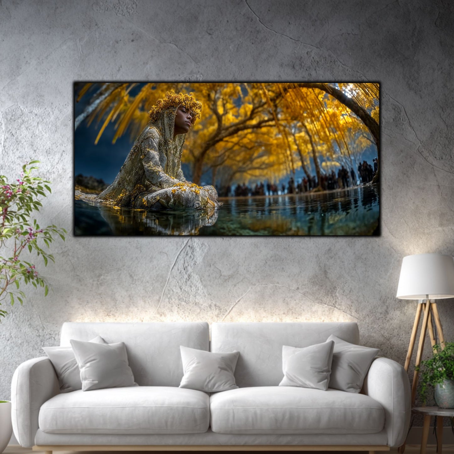 Tablouri Living Sticlă – The Golden Stillness | The Light We Encounter