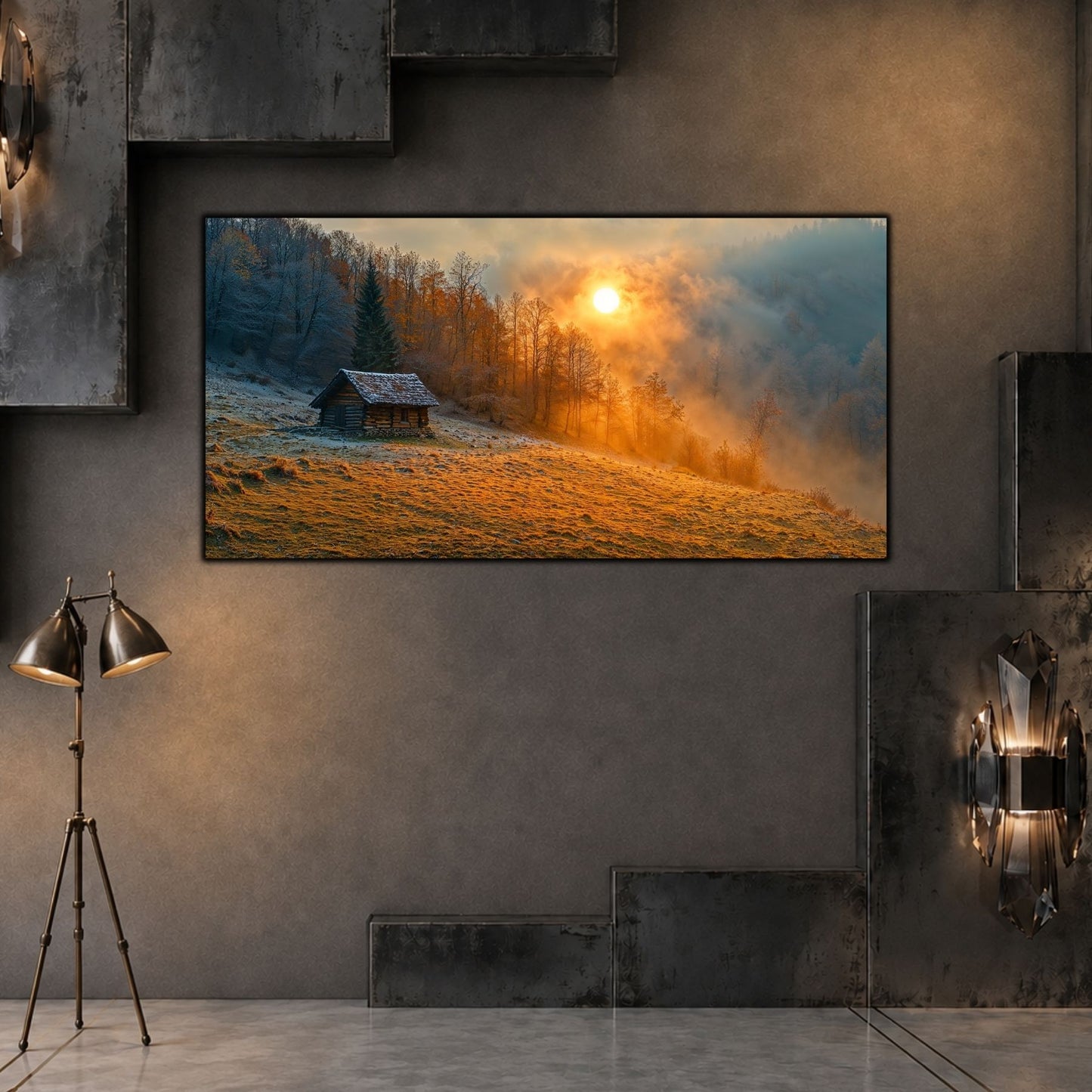 Tablou living elegant – Cabin Under Amber | The Long Way Home