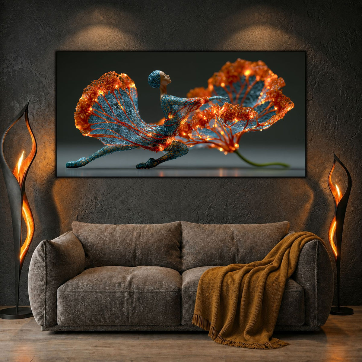 Tablou Abstract Living – Through the Red Garden