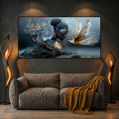 Tablou living Dialog cu Aripile Zorilor