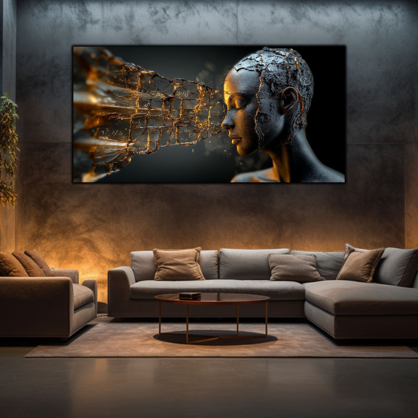 Tablou Sticla Securizata - Broken Mind 24