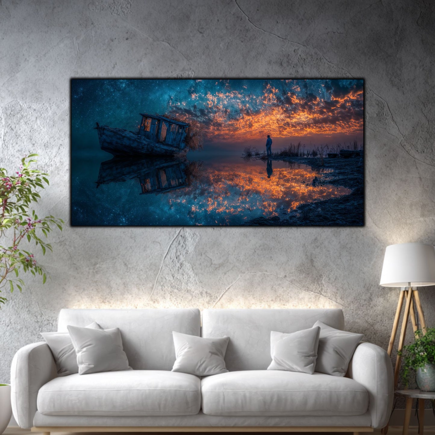 Tablouri Living Sticlă – The Abandoned Vessel | The Light We Encounter