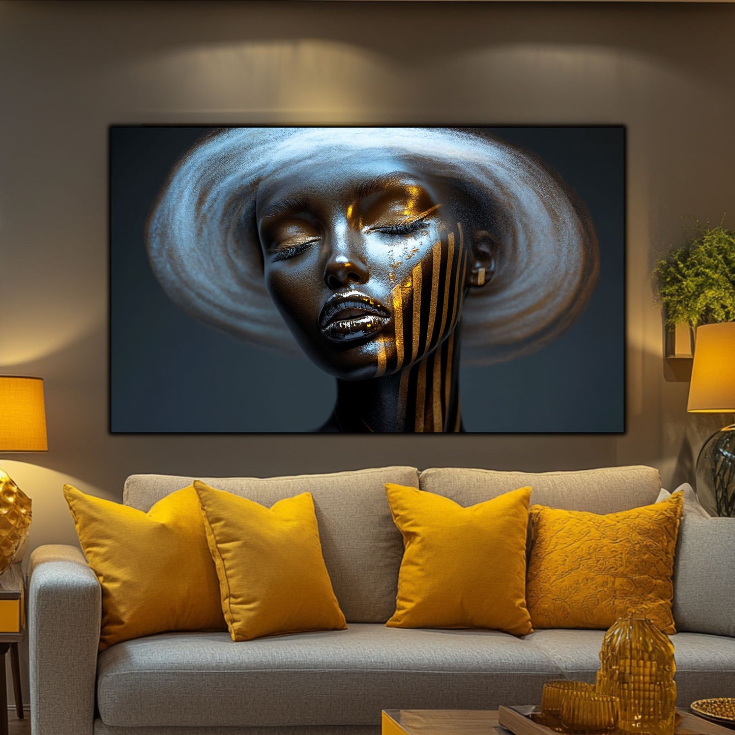 Dark White - Tablou Sticla Securizata - NO27