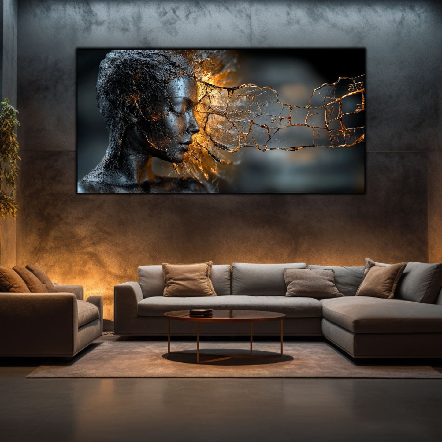 Tablou Sticla Securizata - Broken Mind 01