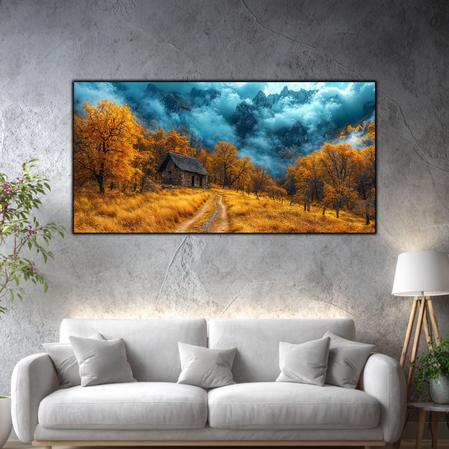Tablouri Moderne Sufragerie – Autumn Under the Mountain | The Long Way Home