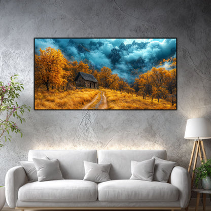 Tablouri Moderne Sufragerie – Autumn Under the Mountain | The Long Way Home