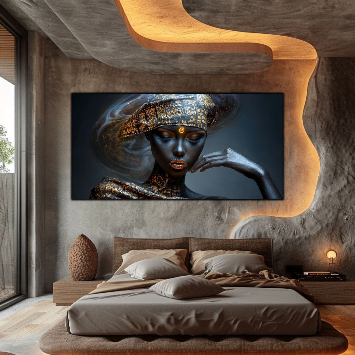Tablou Sticla Securizata – Tablou Elegant pt Dormitor si Living - Dark StarDust No16