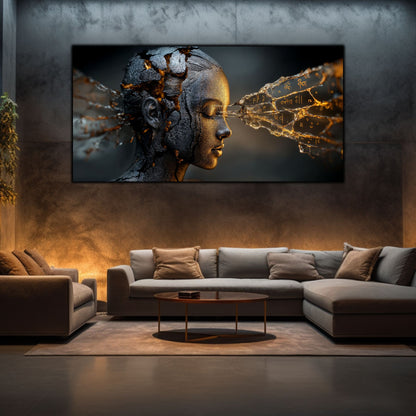 Tablou Sticla Securizata - Broken Mind 22