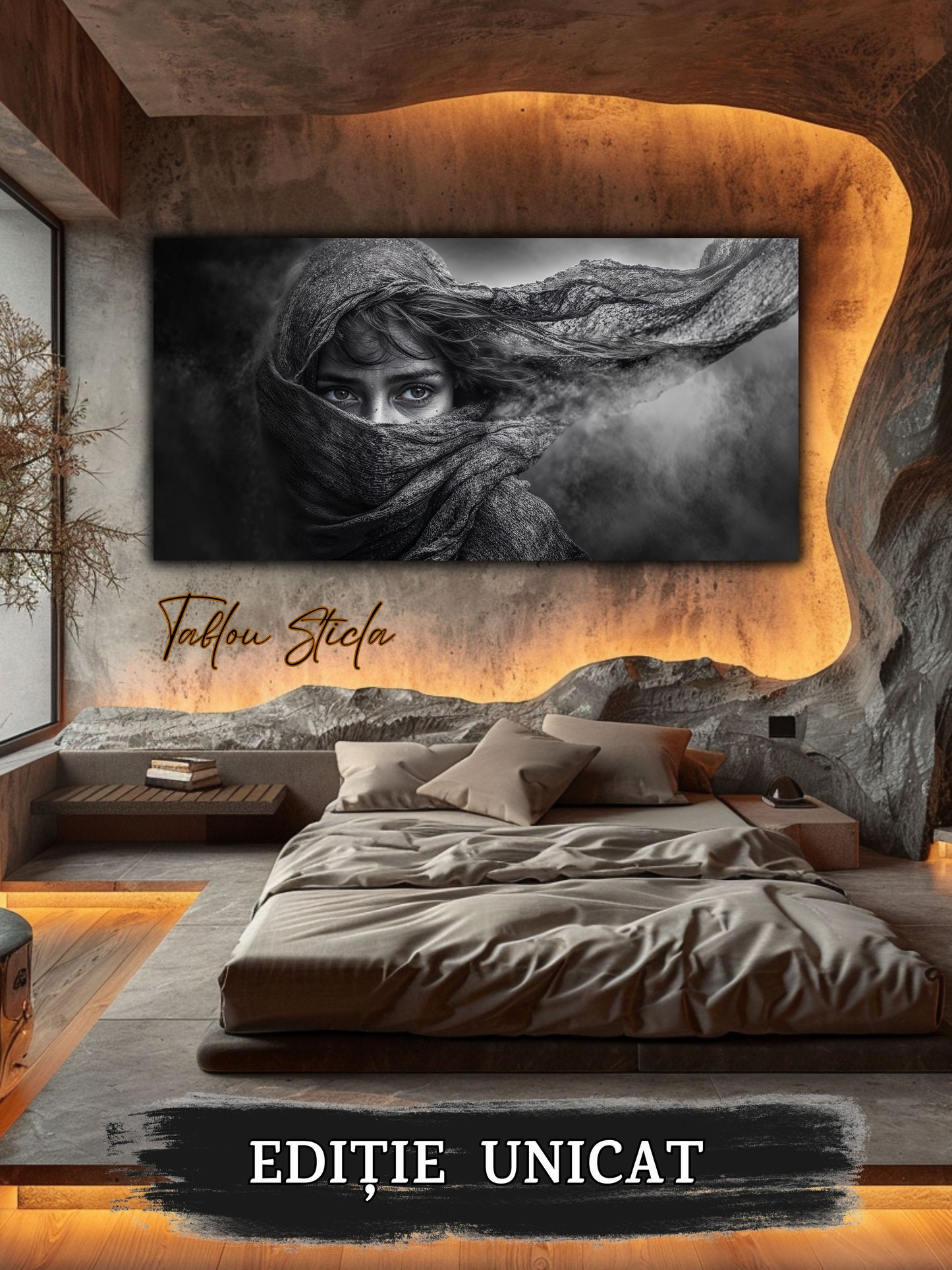 Tablou Sticla Securizata - Dark Shadows - 05